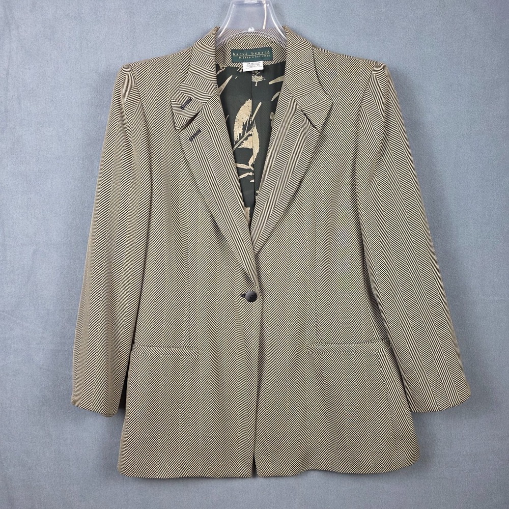 Harvé Benard by Benard Holtzman Women?s Size 12 2 Piece Herringbone Skirt Suit